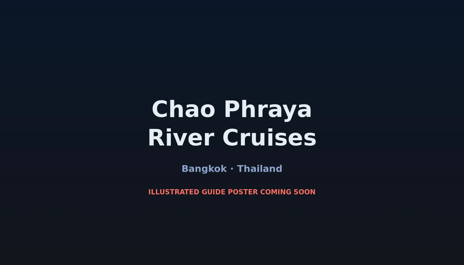 Travel infographic guide poster: Chao Phraya River Cruises in Bangkok