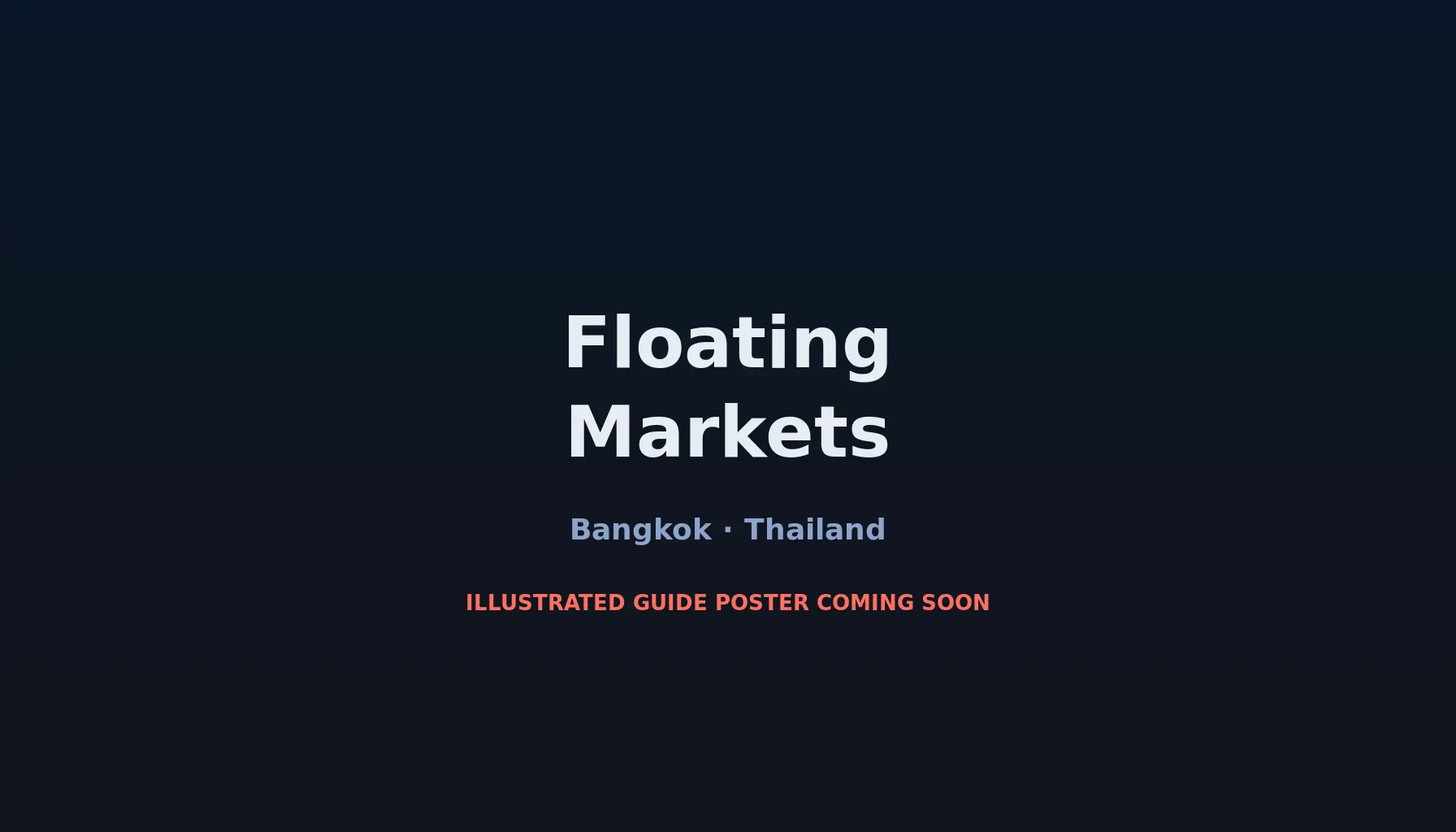 Travel infographic guide poster: Floating Markets around Bangkok