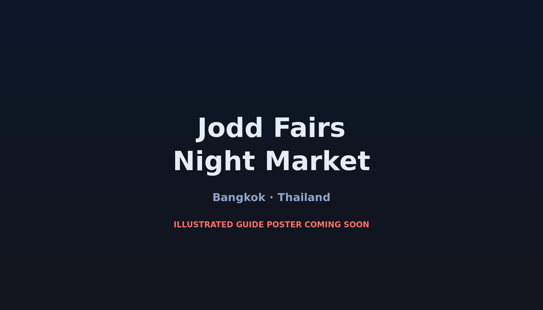 Travel infographic guide poster: Jodd Fairs Night Market in Bangkok