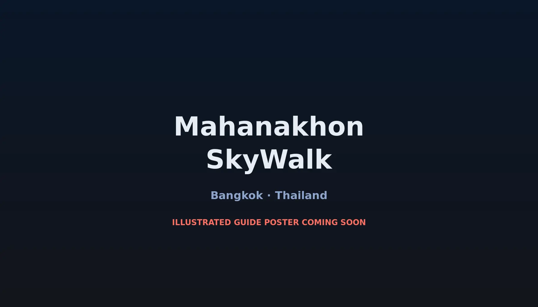 Travel infographic guide poster: Mahanakhon SkyWalk in Bangkok