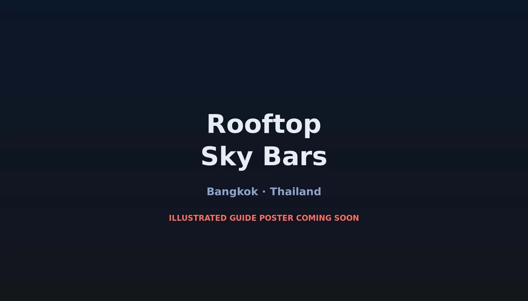 Travel infographic guide poster: Rooftop Sky Bars in Bangkok