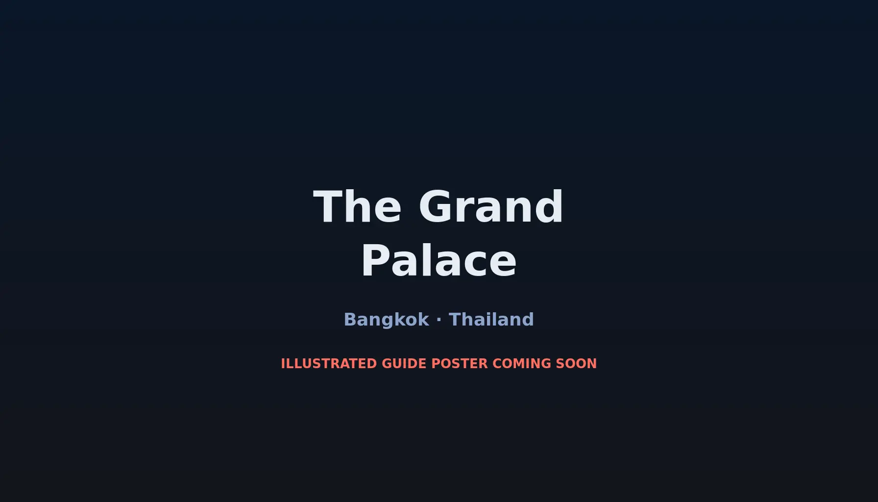 Travel infographic guide poster: The Grand Palace in Bangkok