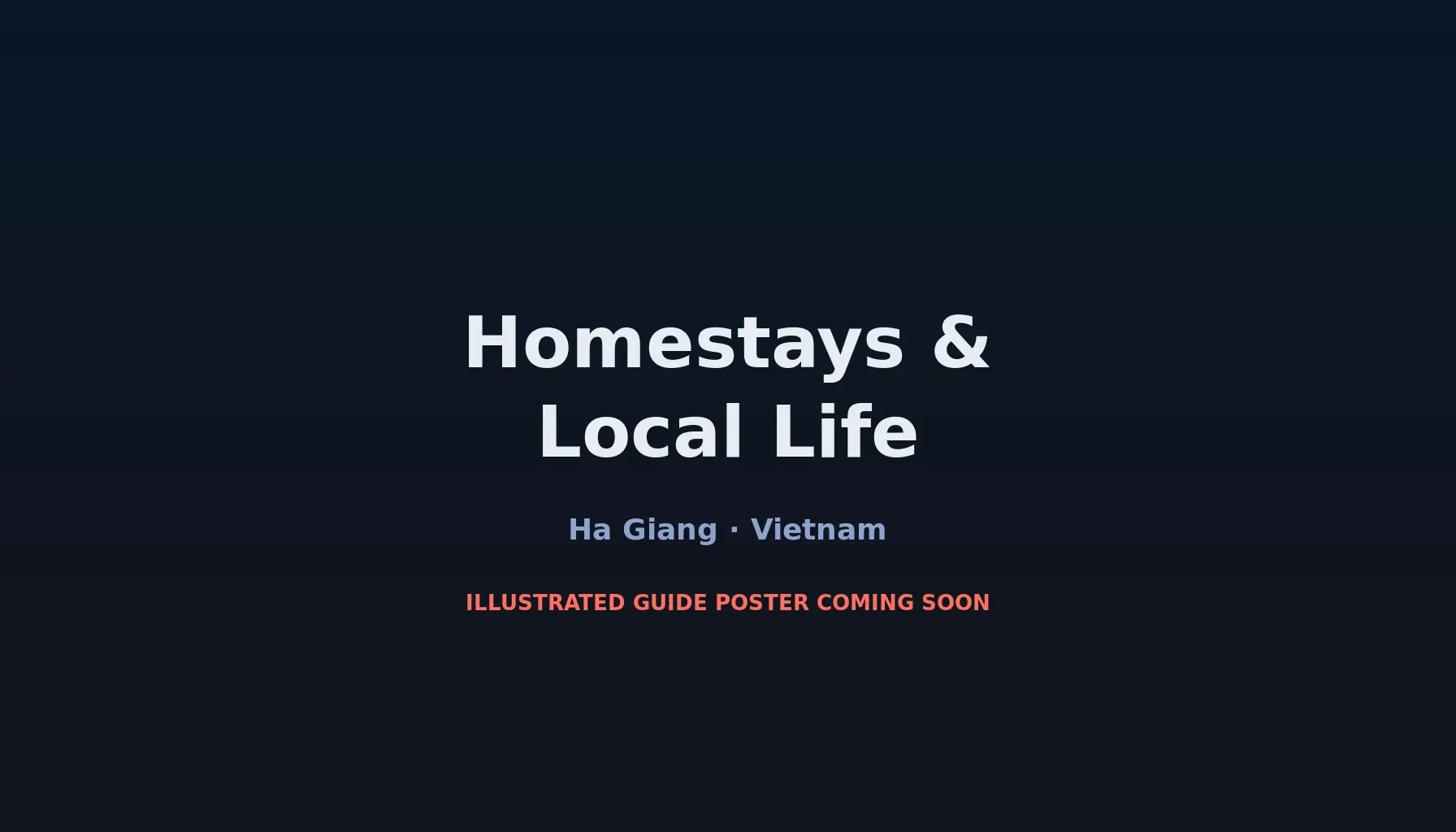 Travel infographic guide poster: Homestays & Local Life on the Ha Giang Loop