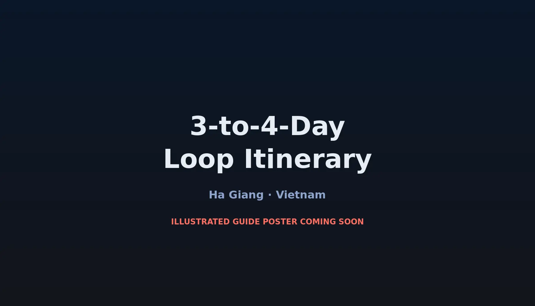 Travel infographic guide poster: The 3-to-4-Day Itinerary on the Ha Giang Loop