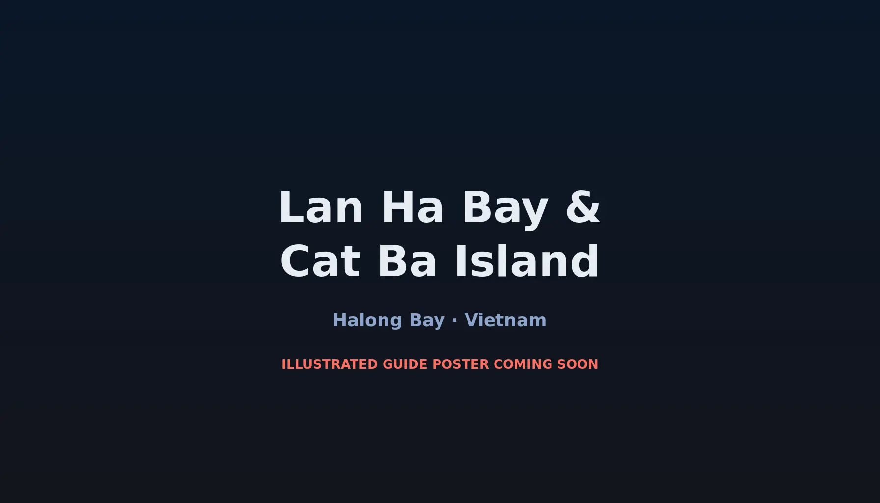 Travel infographic guide poster: Lan Ha Bay & Cat Ba Island in Halong Bay