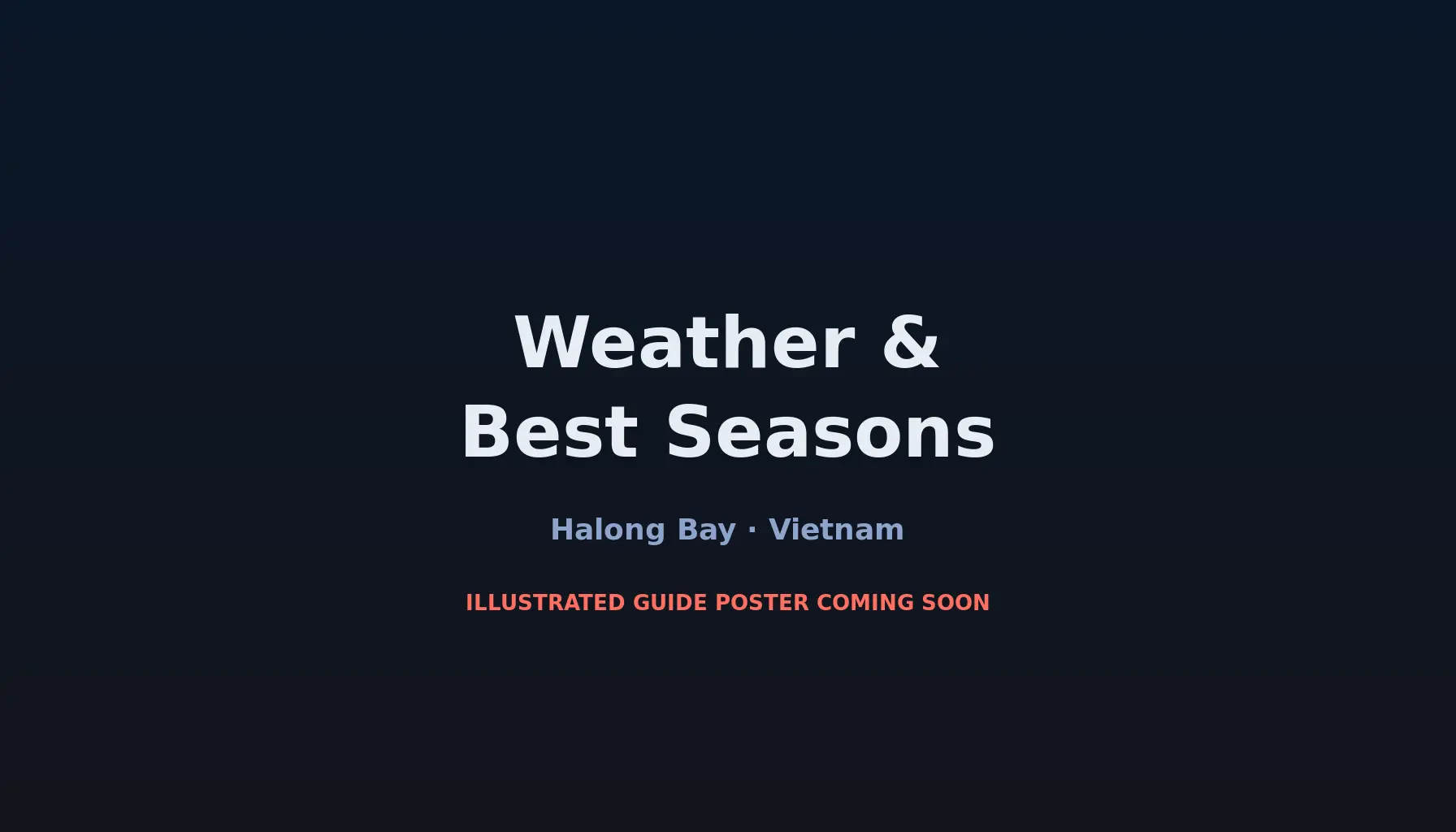 Travel infographic guide poster: Weather & Best Seasons in Halong Bay