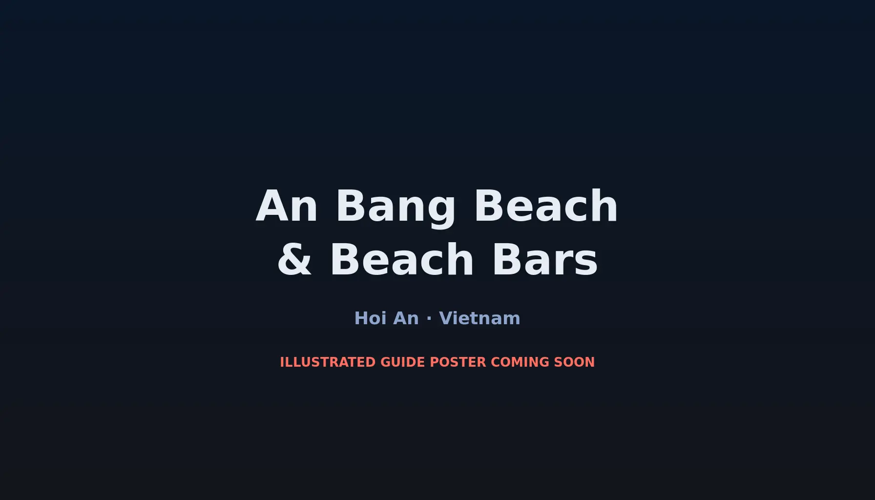 Travel infographic guide poster: An Bang Beach & Beach Bars in Hoi An