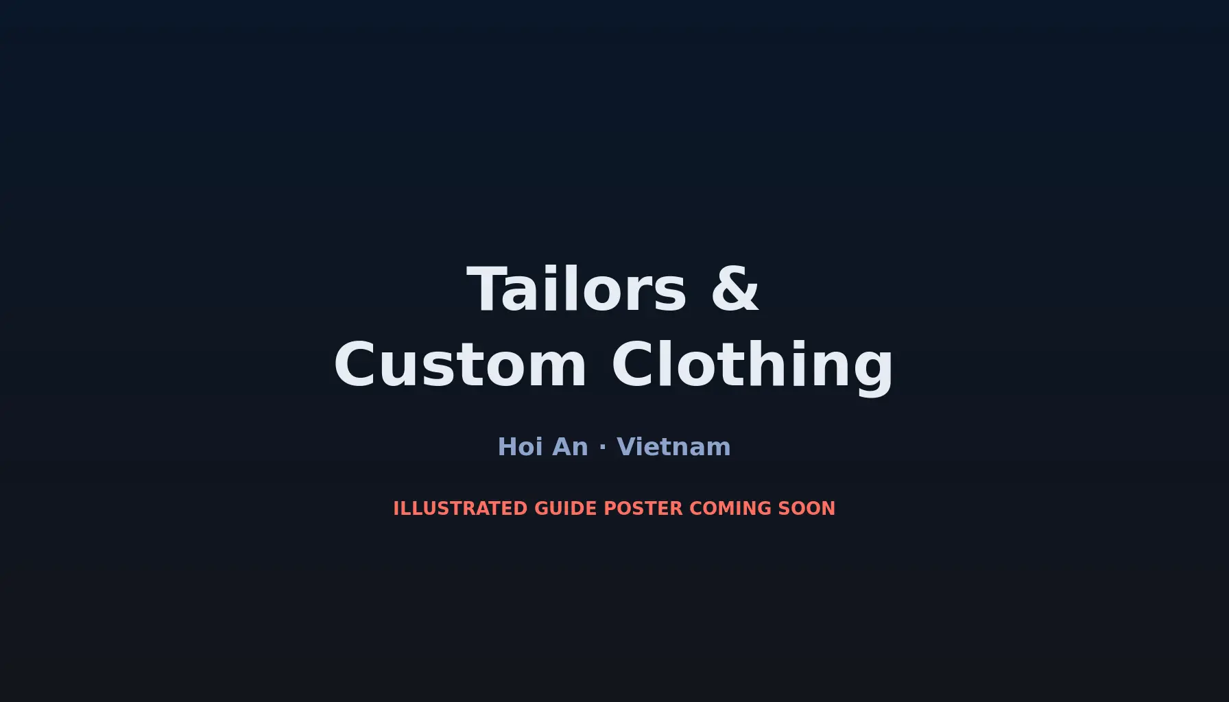 Travel infographic guide poster: Tailors & Custom Clothing in Hoi An