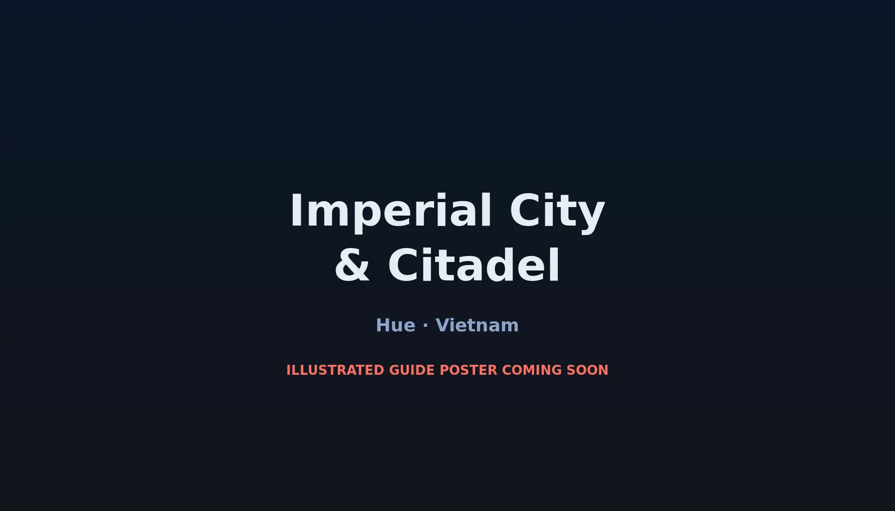 Travel infographic guide poster: Imperial City & Citadel in Hue