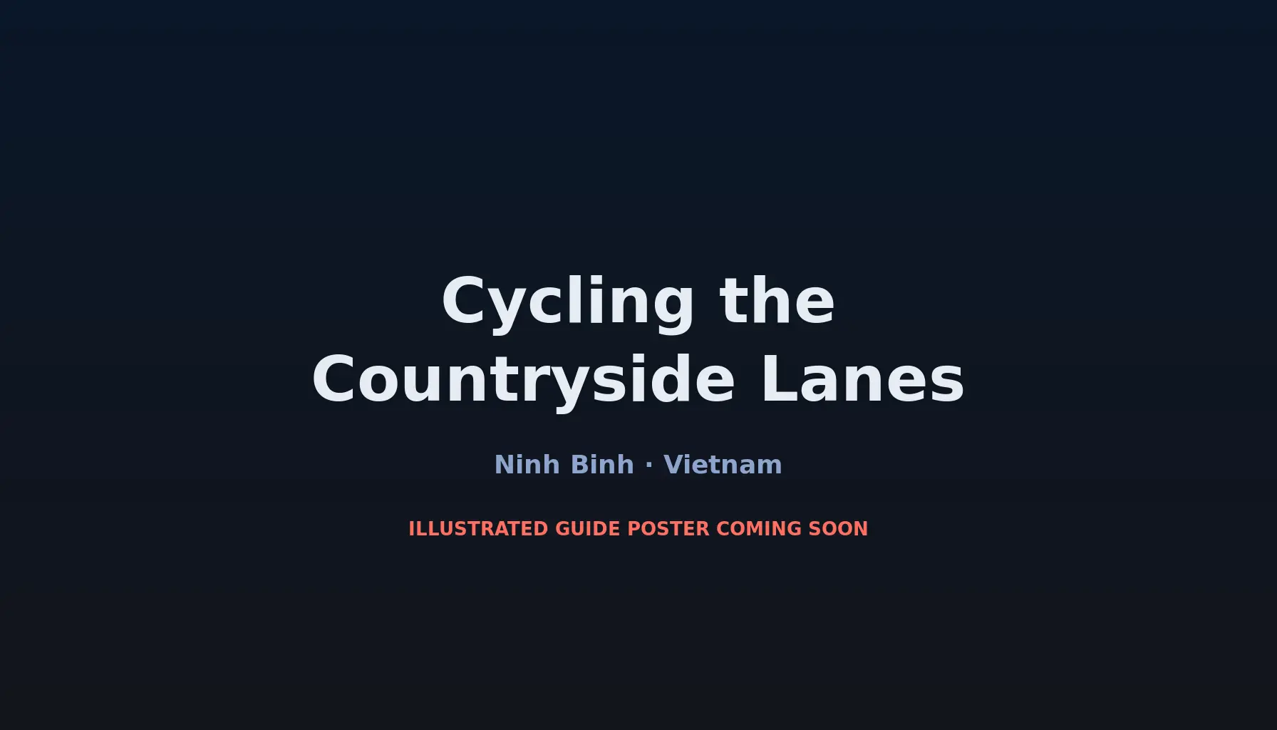 Travel infographic guide poster: Cycling the Countryside Lanes in Ninh Binh
