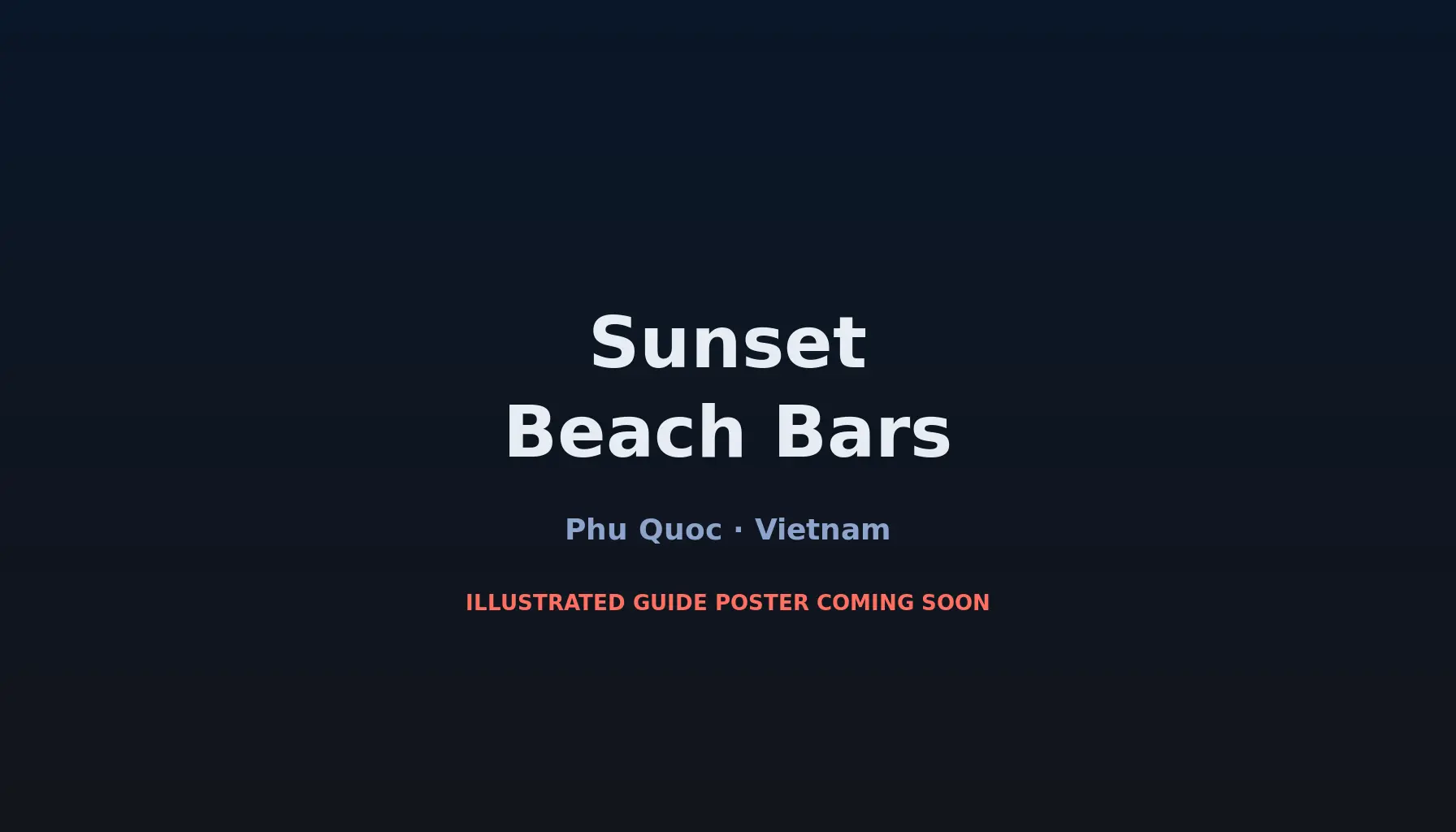 Travel infographic guide poster: Sunset Beach Bars in Phu Quoc & Con Dao