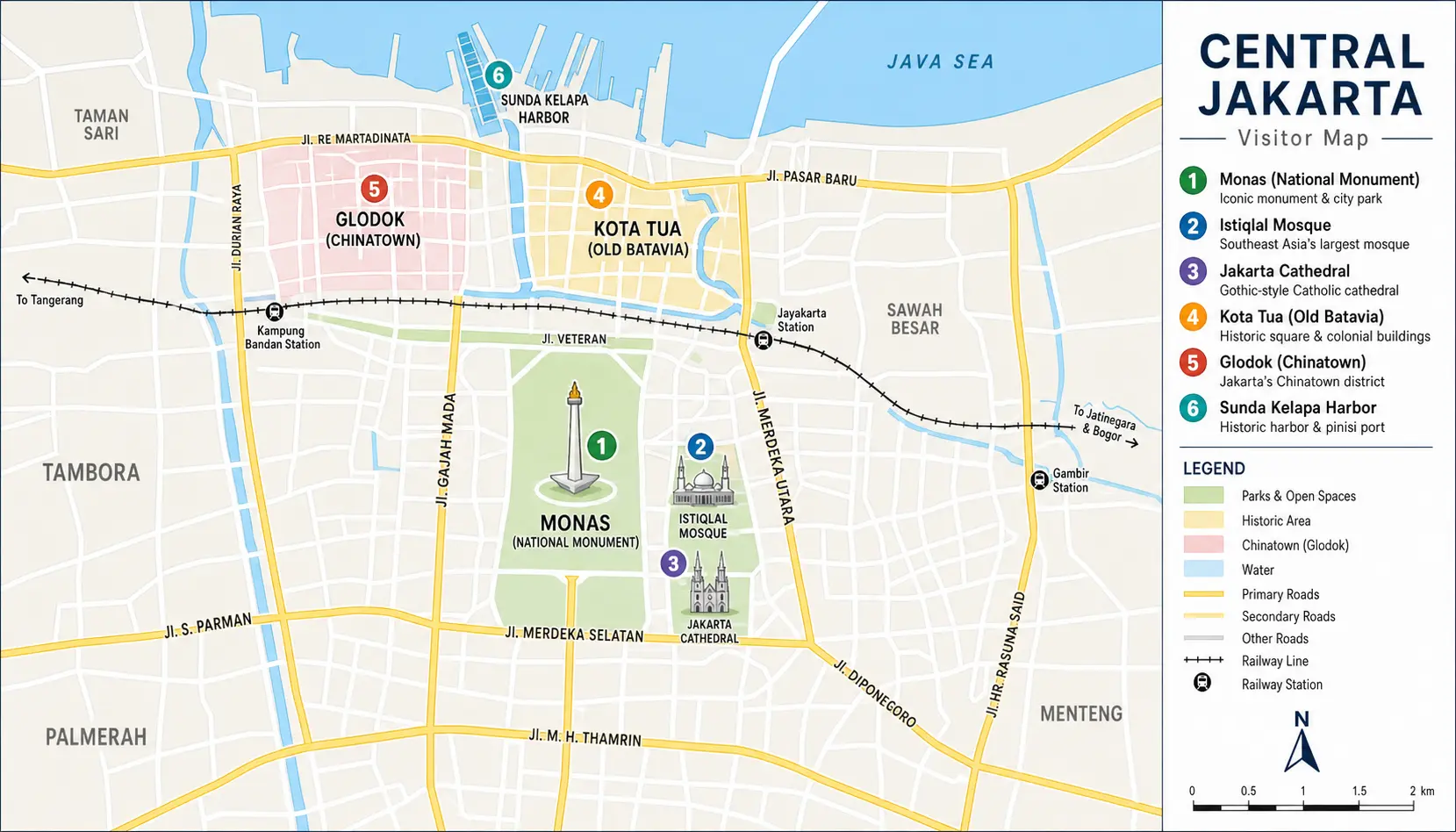 Jakarta tourist map