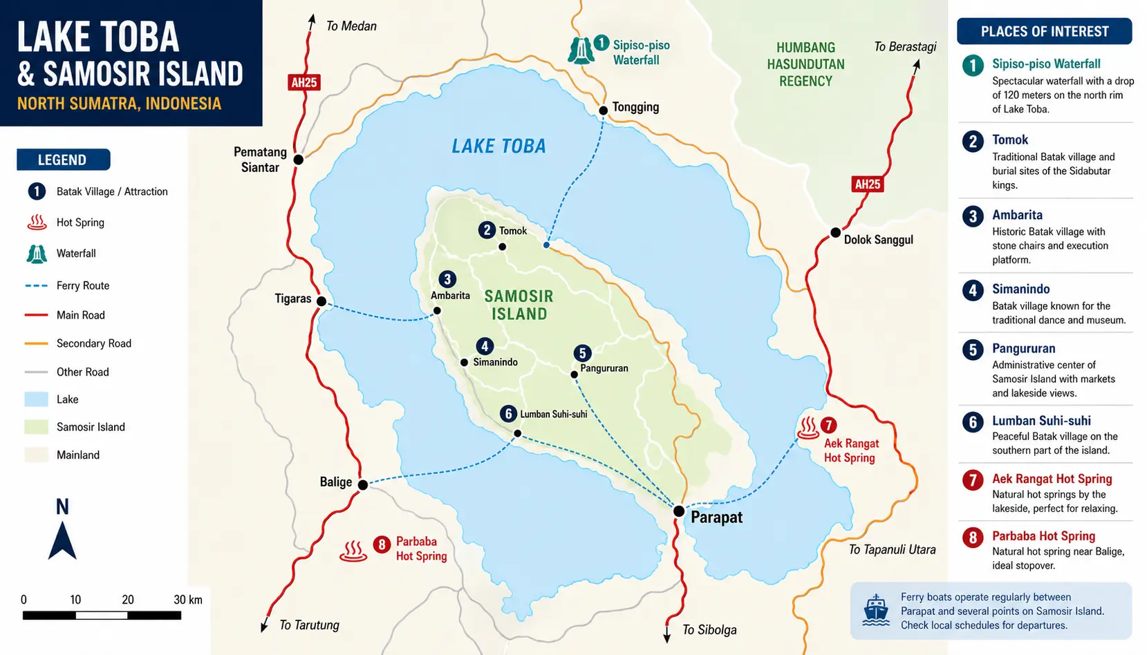 Lake Toba tourist map