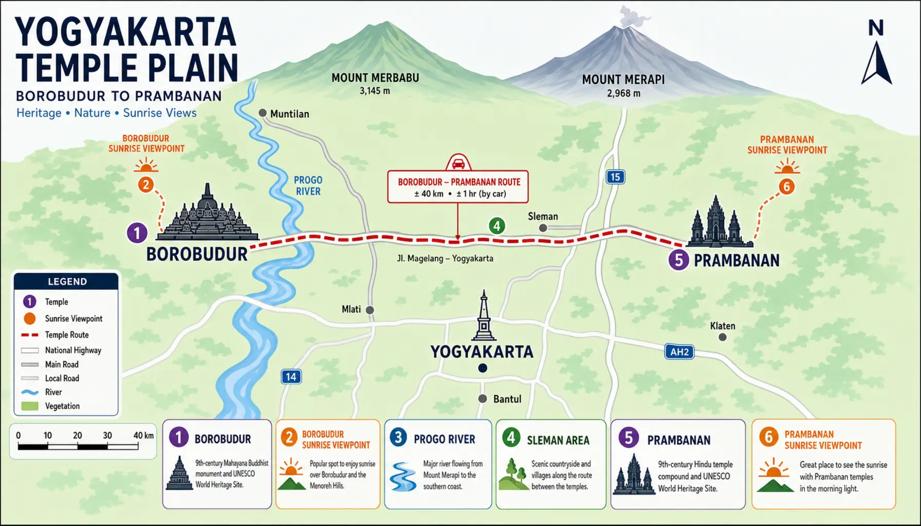 Borobudur tourist map