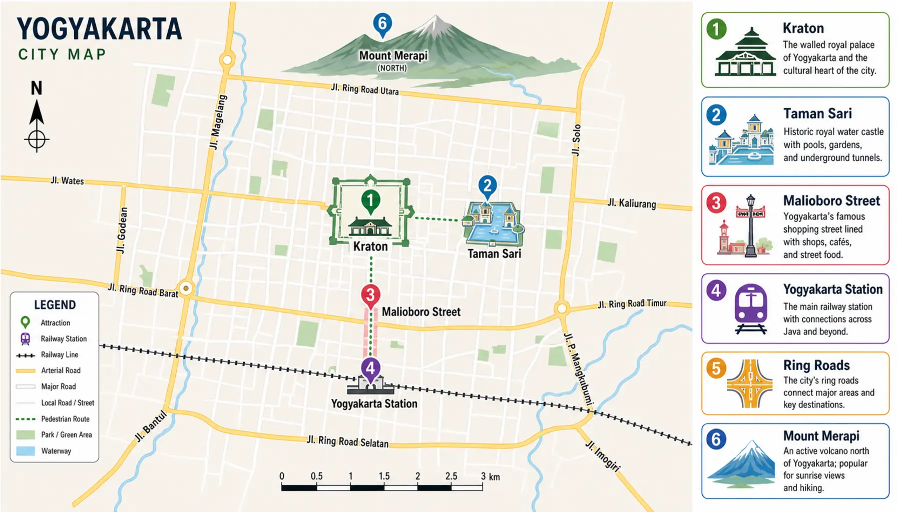 Yogyakarta tourist map