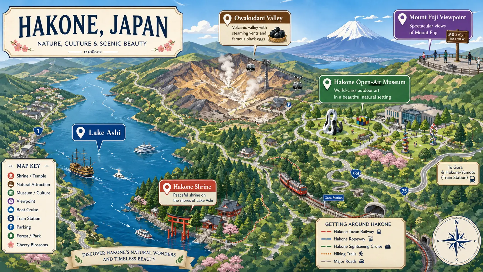 Hakone tourist map