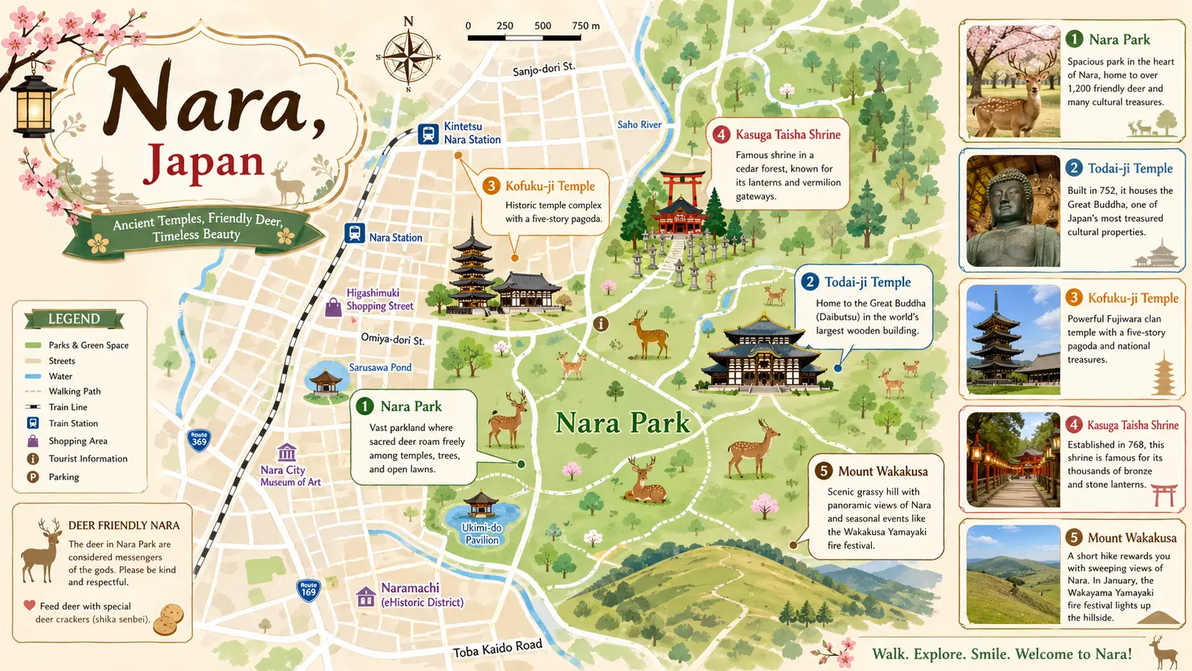 Nara tourist map