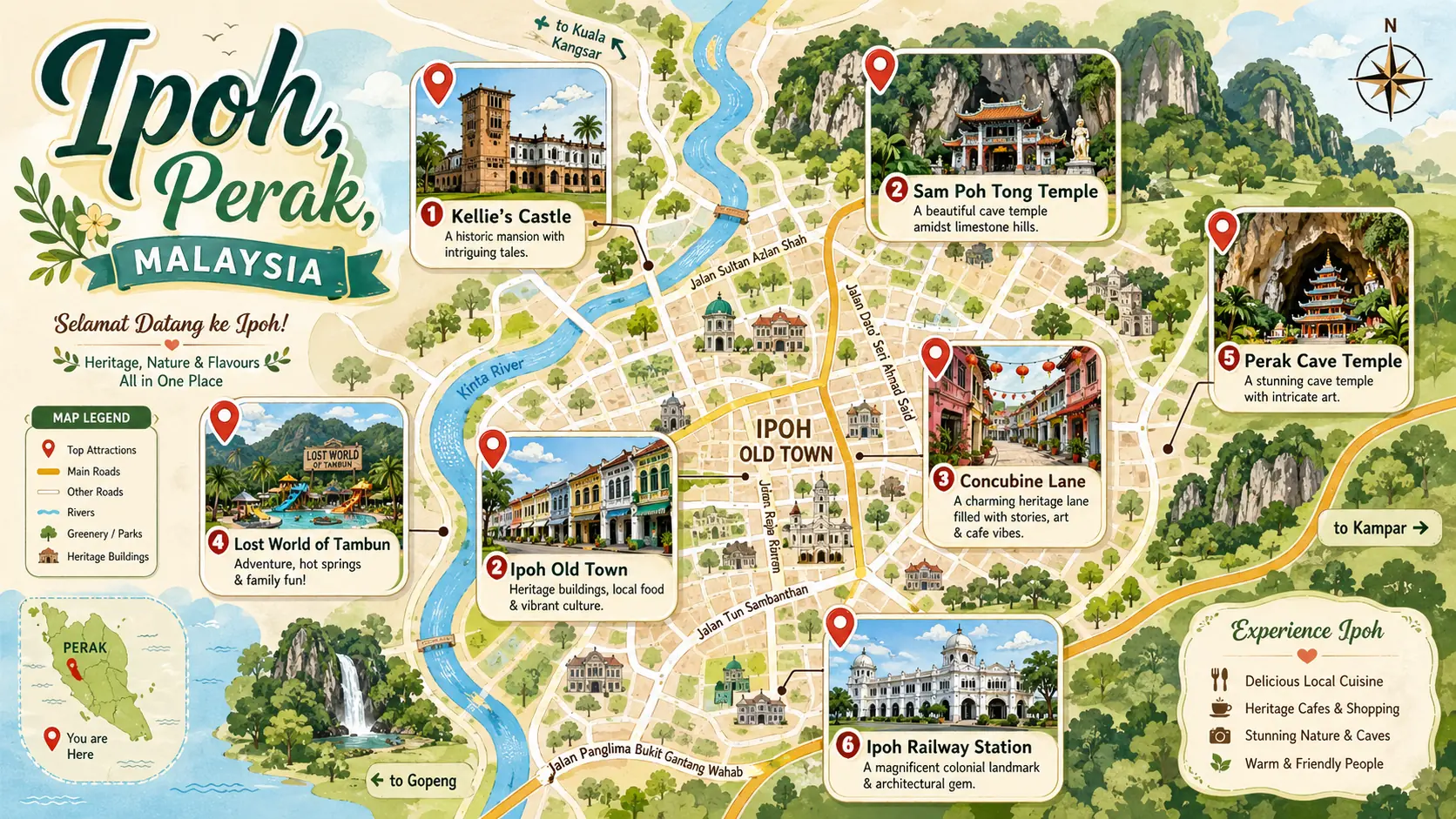Ipoh tourist map