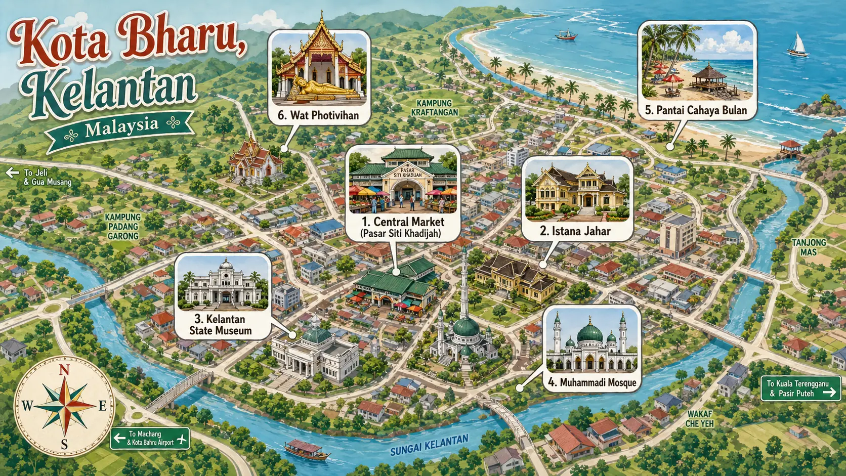 Kota Bharu tourist map