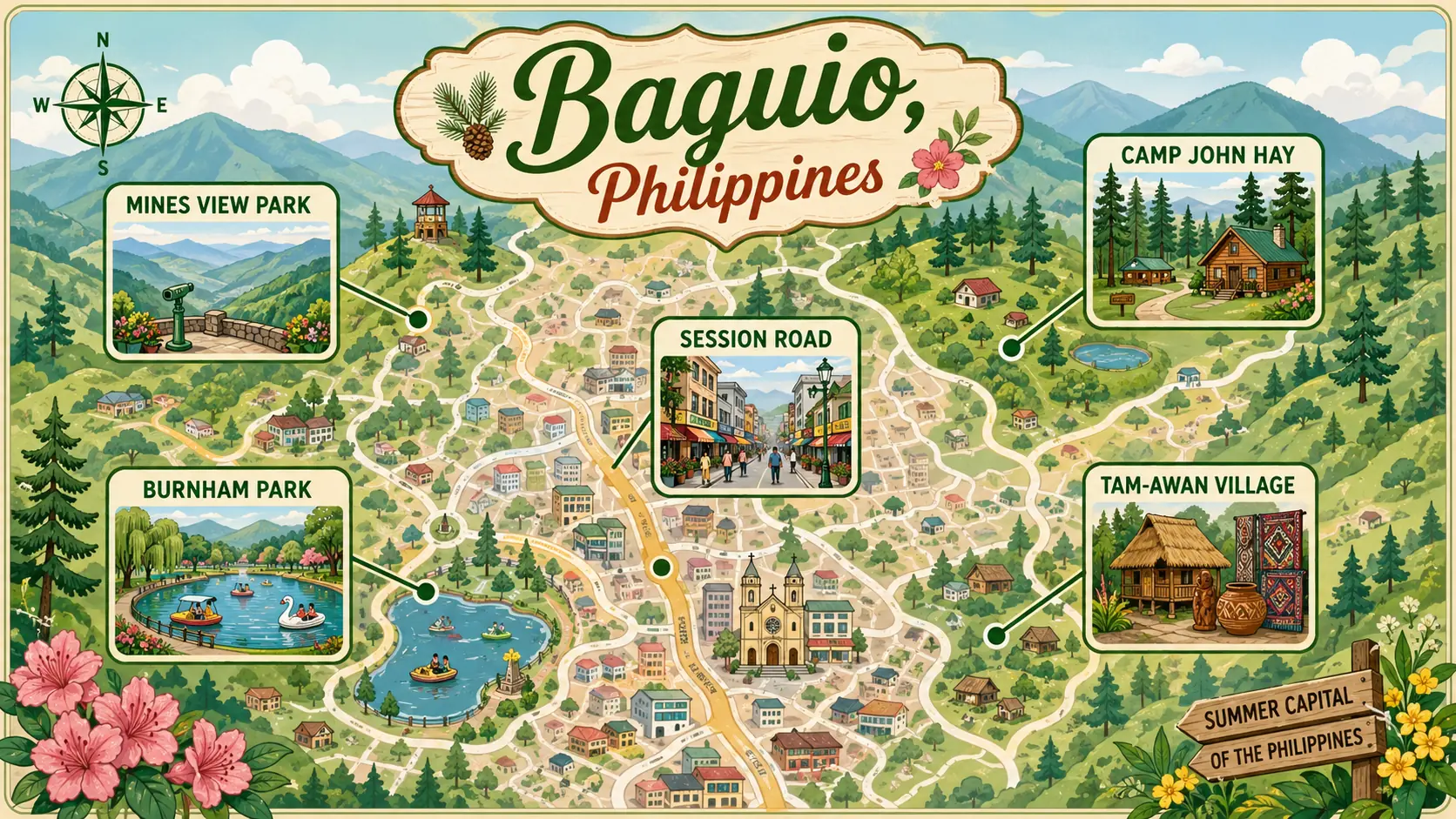 Baguio tourist map