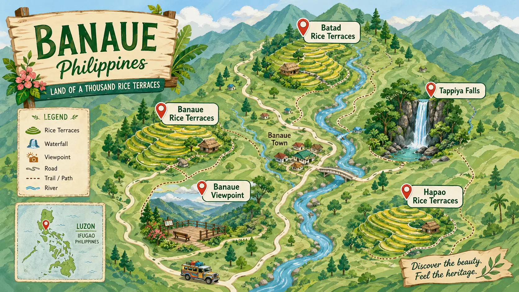 Banaue tourist map