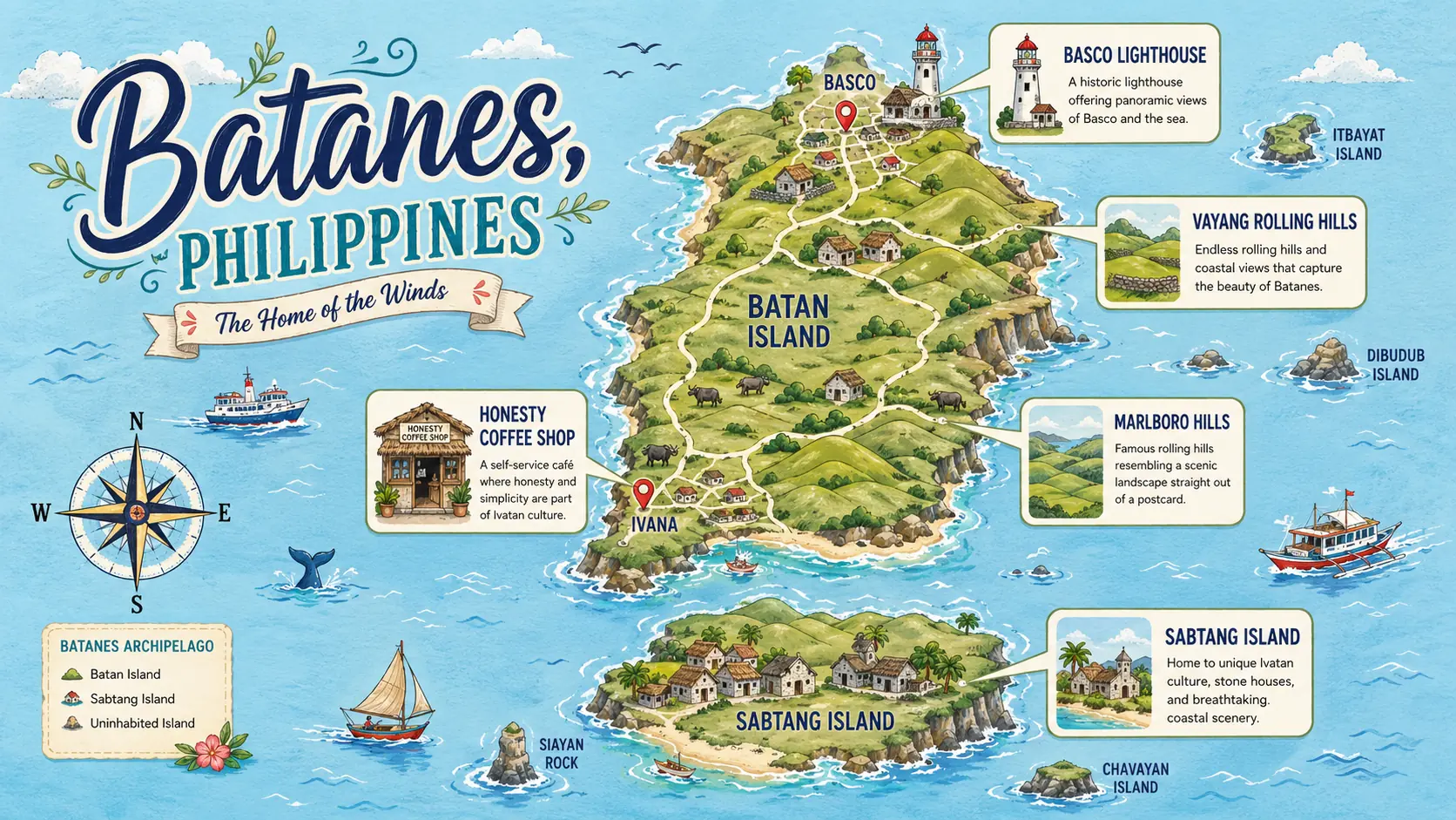 Batanes tourist map