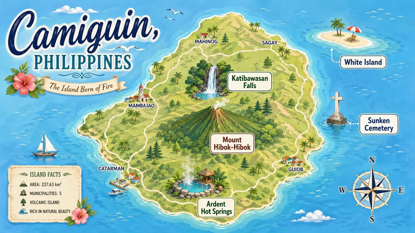 Camiguin tourist map