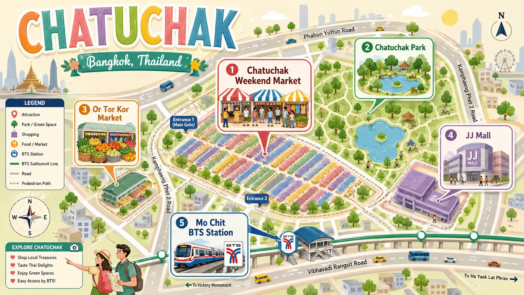 Chatuchak, Bangkok tourist map