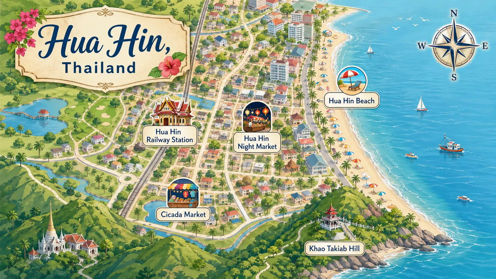 Hua Hin tourist map