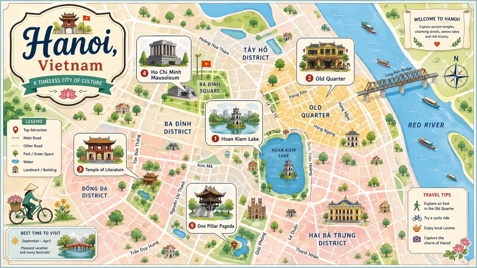 Hanoi tourist map