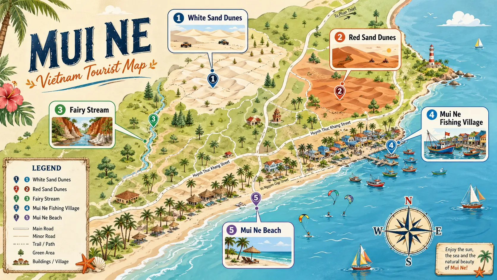Mui Ne tourist map