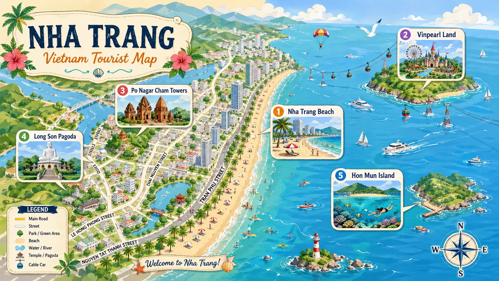 Nha Trang tourist map