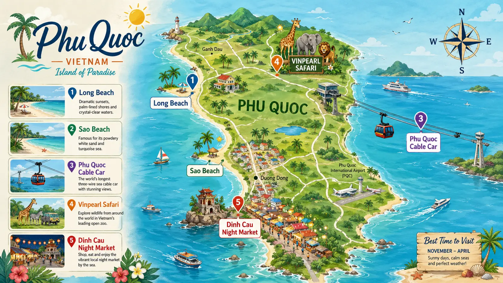 Phu Quoc tourist map