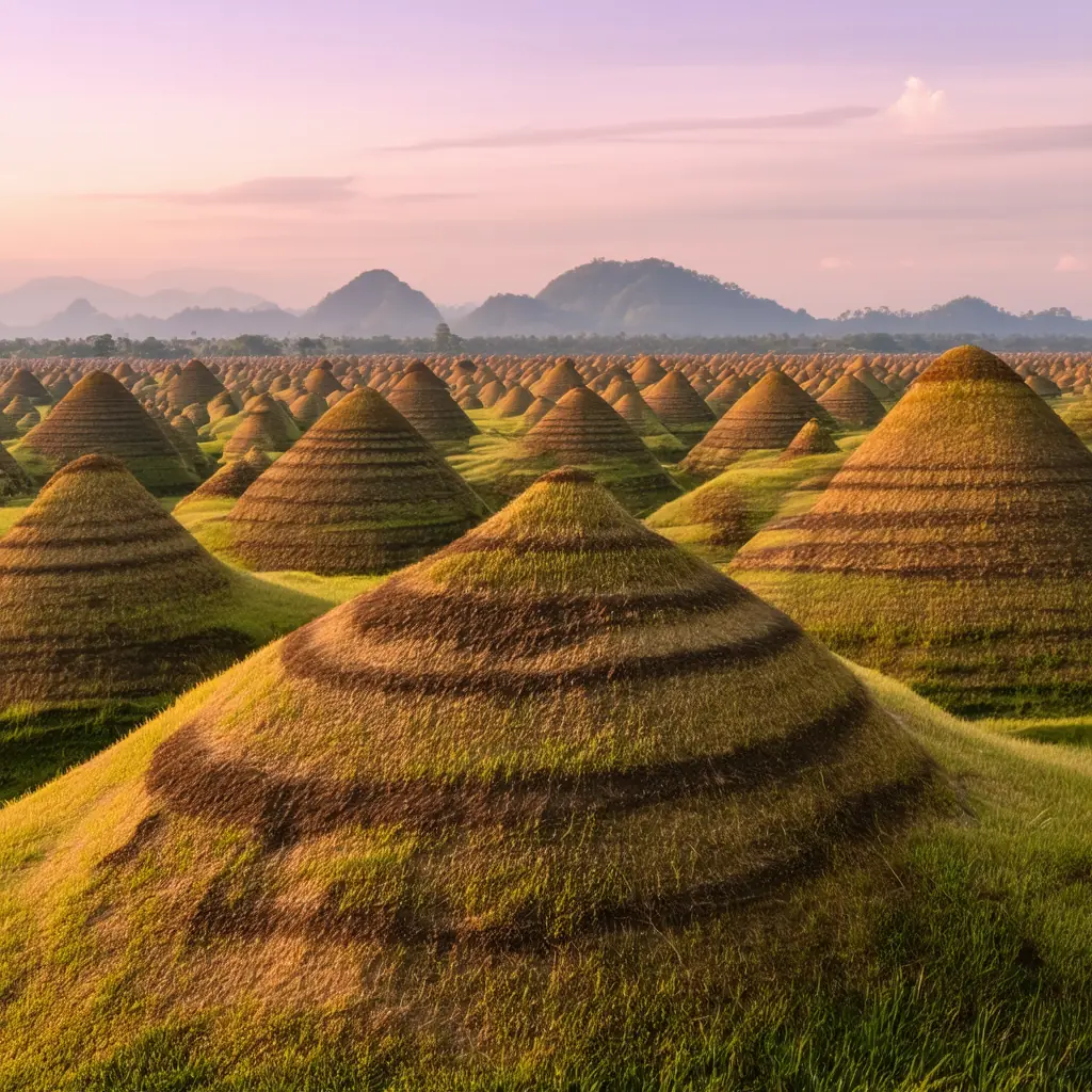 Bohol &mdash; Chocolate Hills at sunrise