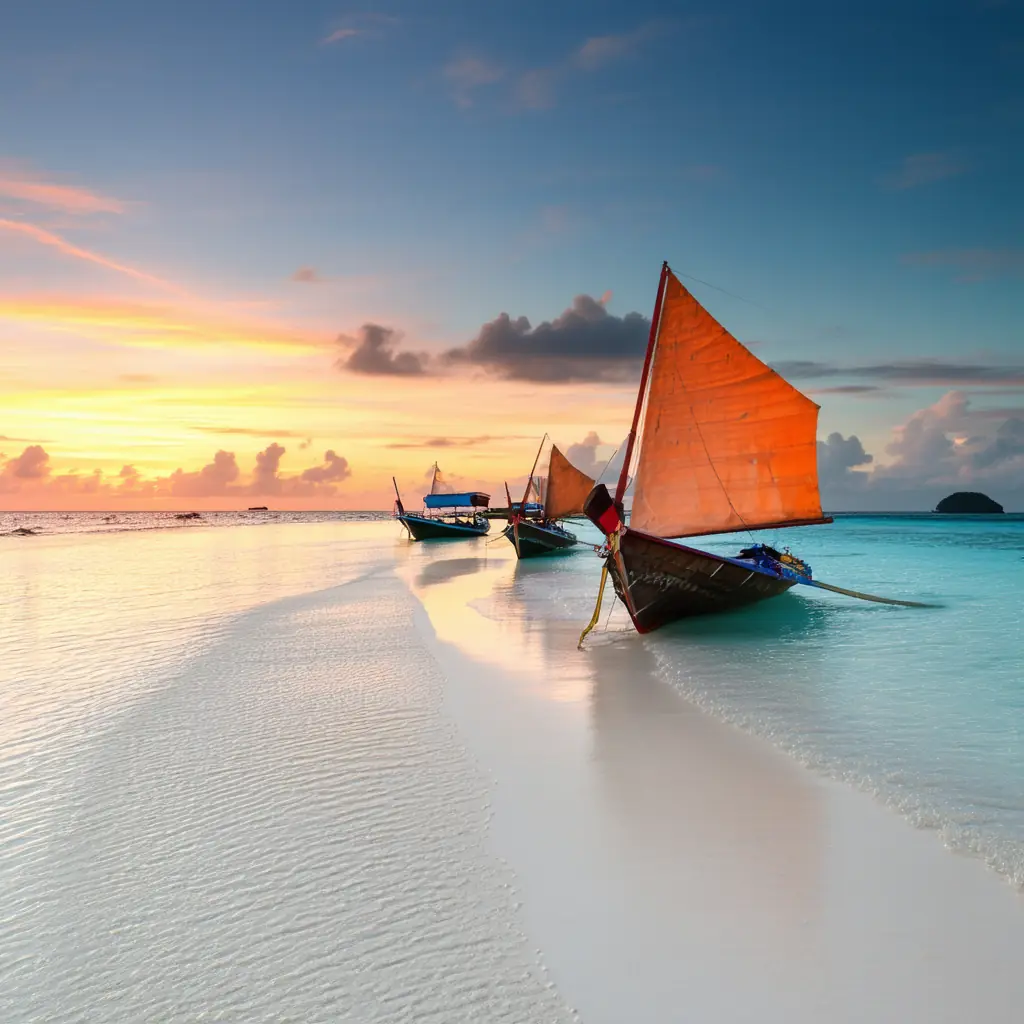 Boracay &mdash; White Beach paraw at sunset
