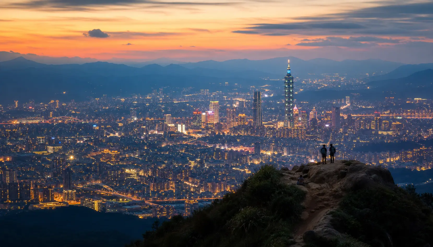Taipei from the mountains
