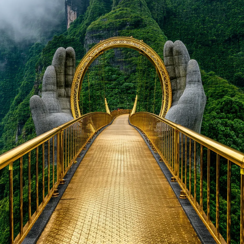 Da Nang &mdash; Golden Bridge at Ba Na Hills