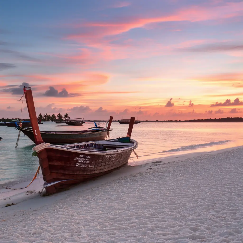 Phu Quoc beach at sunset